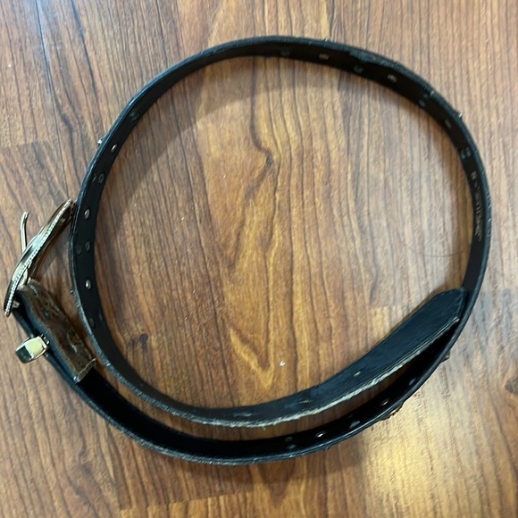 Elite Abstract Print Belt with Silver Tone Accents Sz Small - Picture 11 of 11